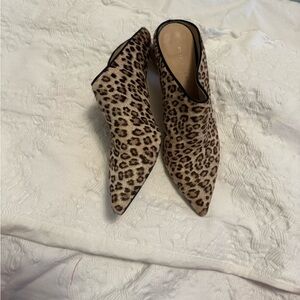 Stuart Weitzman Leopard Print Mules